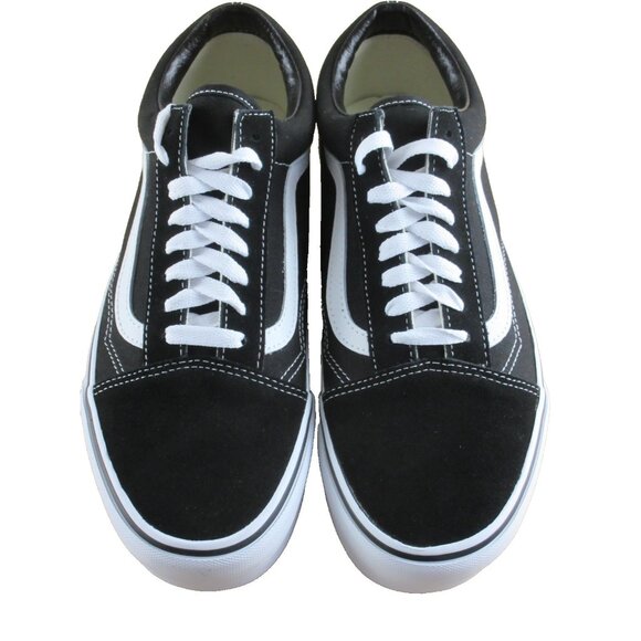 Vans Women's Old Skool Platform Black White Canvas Suede Shoes Size 9.5 NIB - Picture 3 of 7